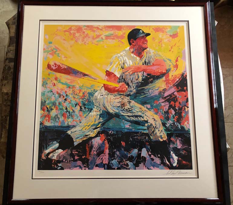 Leroy Neiman Mickey Mantle Painting